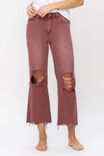 Load image into Gallery viewer, 90's Vintage High Rise Crop Flare Jeans