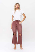 Load image into Gallery viewer, 90's Vintage High Rise Crop Flare Jeans