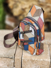 Load image into Gallery viewer, Geometric Color block PU Crossbody Bag
