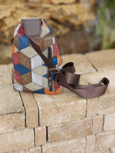 Load image into Gallery viewer, Geometric Color block PU Crossbody Bag