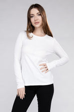 Load image into Gallery viewer, Cotton Crew Neck Long Sleeve T-Shirt