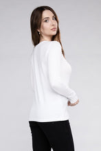 Load image into Gallery viewer, Cotton Crew Neck Long Sleeve T-Shirt