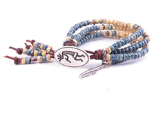 Load image into Gallery viewer, Kokopelli Beaded Leather Wrap Bracelet
