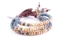 Load image into Gallery viewer, Kokopelli Beaded Leather Wrap Bracelet