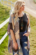 Load image into Gallery viewer, Leopard Patchwork Open Front Cardigan