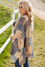 Load image into Gallery viewer, Leopard Patchwork Open Front Cardigan
