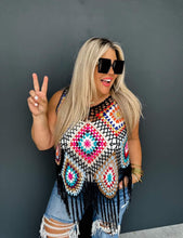 Load image into Gallery viewer, Gypsy Summer Crochet Top