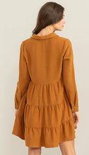 Load image into Gallery viewer, Tiered Corduroy Mini Dress
