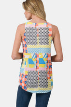 Load image into Gallery viewer, Printed Round Neck Curved Hem Tank