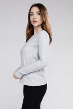 Load image into Gallery viewer, Cotton Crew Neck Long Sleeve T-Shirt