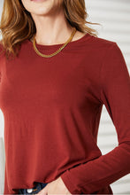 Load image into Gallery viewer, Long Sleeve Round Neck Round Hem Top