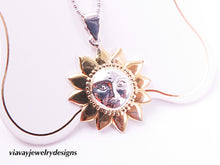 Load image into Gallery viewer, .925 Sterling Silver Sun Necklace