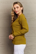 Load image into Gallery viewer, Kiss Me Tonight Full Size Button Down Cardigan in Chartreuse