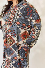 Load image into Gallery viewer, Printed Button Up Hooded Jacket