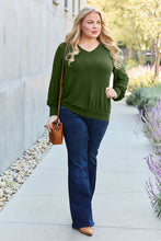 Load image into Gallery viewer, Basic Bae V-Neck Lantern Sleeve Blouse