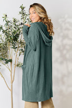 Load image into Gallery viewer, Ribbed Open Front Long Sleeve Cardigan