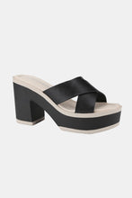 Load image into Gallery viewer, Cherish The Moments Contrast Platform Sandals in Black