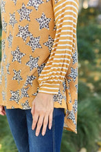 Load image into Gallery viewer, Leopard Star Striped Long Sleeve Top