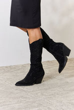 Load image into Gallery viewer, Rhinestone Knee High Cowboy Boots