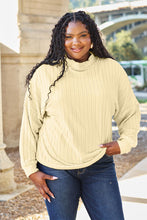 Load image into Gallery viewer, Ribbed Exposed Seam Mock Neck Knit Top