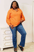 Load image into Gallery viewer, Side Slit Buttoned Waffle Knit Hoodie