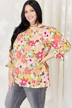 Load image into Gallery viewer, Floral Flounce Sleeve Top