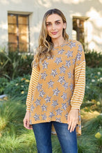Load image into Gallery viewer, Leopard Star Striped Long Sleeve Top