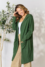 Load image into Gallery viewer, Ribbed Open Front Long Sleeve Cardigan