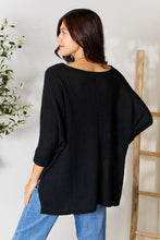 Load image into Gallery viewer, Round Neck High-Low Slit Knit Top