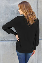 Load image into Gallery viewer, Basic Bae V-Neck Lantern Sleeve Blouse