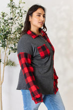 Load image into Gallery viewer, Heimish Full Size Plaid Button Down Shacket