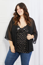 Load image into Gallery viewer, Melody Just Breathe Chiffon Kimono in Black