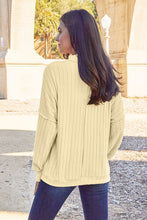 Load image into Gallery viewer, Ribbed Exposed Seam Mock Neck Knit Top