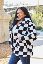 Load image into Gallery viewer, Checkered Button Front Coat Jacket with Pockets