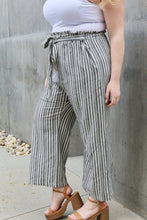 Load image into Gallery viewer, Find Your Path Paperbag Waist Striped Culotte Pants