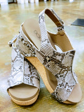 Load image into Gallery viewer, Carley by Corkys Taupe Snake