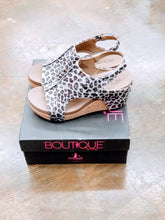 Load image into Gallery viewer, Carley By Corky's Silver Leopard Sandal Final Sales