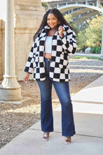 Load image into Gallery viewer, Checkered Button Front Coat Jacket with Pockets