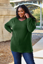 Load image into Gallery viewer, Ribbed Round Neck Long Sleeve Knit Top