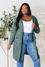 Load image into Gallery viewer, Ribbed Open Front Long Sleeve Cardigan