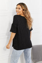 Load image into Gallery viewer, At The Fair Animal Textured Top in Black