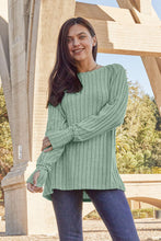 Load image into Gallery viewer, Ribbed Round Neck Long Sleeve Knit Top