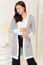 Load image into Gallery viewer, Striped Open Front Longline Cardigan