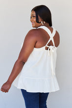 Load image into Gallery viewer, Back Tie Detail Ruffle Tunic Top