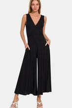 Load image into Gallery viewer, Surplice Neckline Sleeveless Jumpsuit