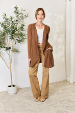 Load image into Gallery viewer, Cocoa Brown Full Size Open Front Long Sleeve Cardigan