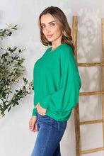 Load image into Gallery viewer, Zenana Full Size Round Neck Batwing Sleeve Blouse