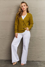 Load image into Gallery viewer, Kiss Me Tonight Full Size Button Down Cardigan in Chartreuse
