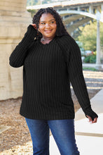 Load image into Gallery viewer, Ribbed Round Neck Long Sleeve Knit Top