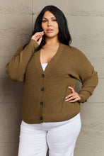 Load image into Gallery viewer, Olive Full Size Button Down Cardigan